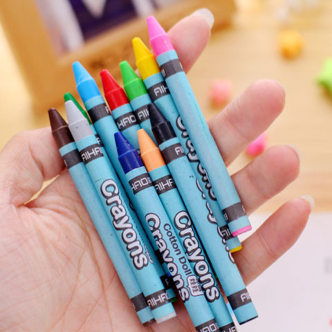Children's Silky Crayons Rotating Non-staining Hands Water-soluble Dazzle  Stick 12/24 Colours Safe Washable Doodle Painting - AliExpress