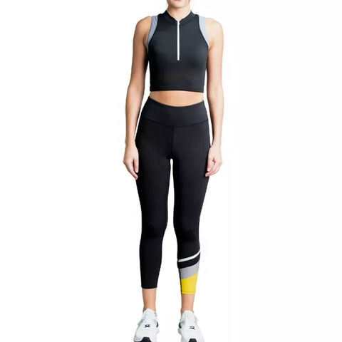 conjuntos deportivos para mujer manga longa croptop mulheres ginásio  esportes roupa roupa ioga set