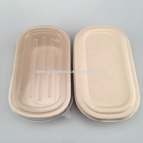 China PFAS Free 32oz Compostable Biodegradable Square Disposable Bagasse  Soup Bowls With Lids Manufacture and Factory