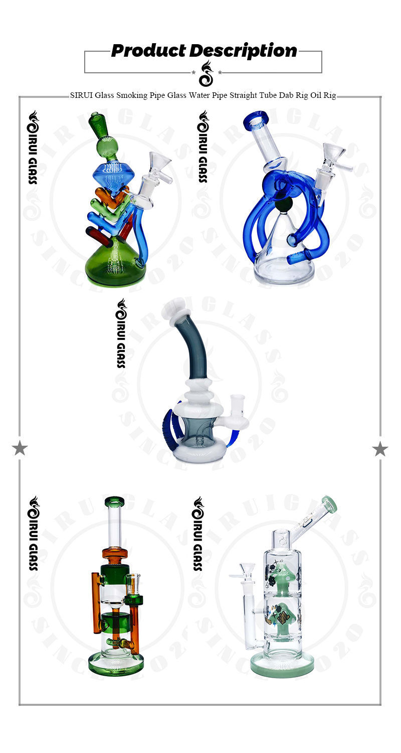 Sirui Pyrex Glass Pipe DAB Rig Oil Rig Glass Water Pipe Glass Smoking Pipe  Shisha Hookah Tobacco Pipes Oil Burner Pipe Glass Recycler Concentrate Rig  - China Glass Pipe and Oil Rig