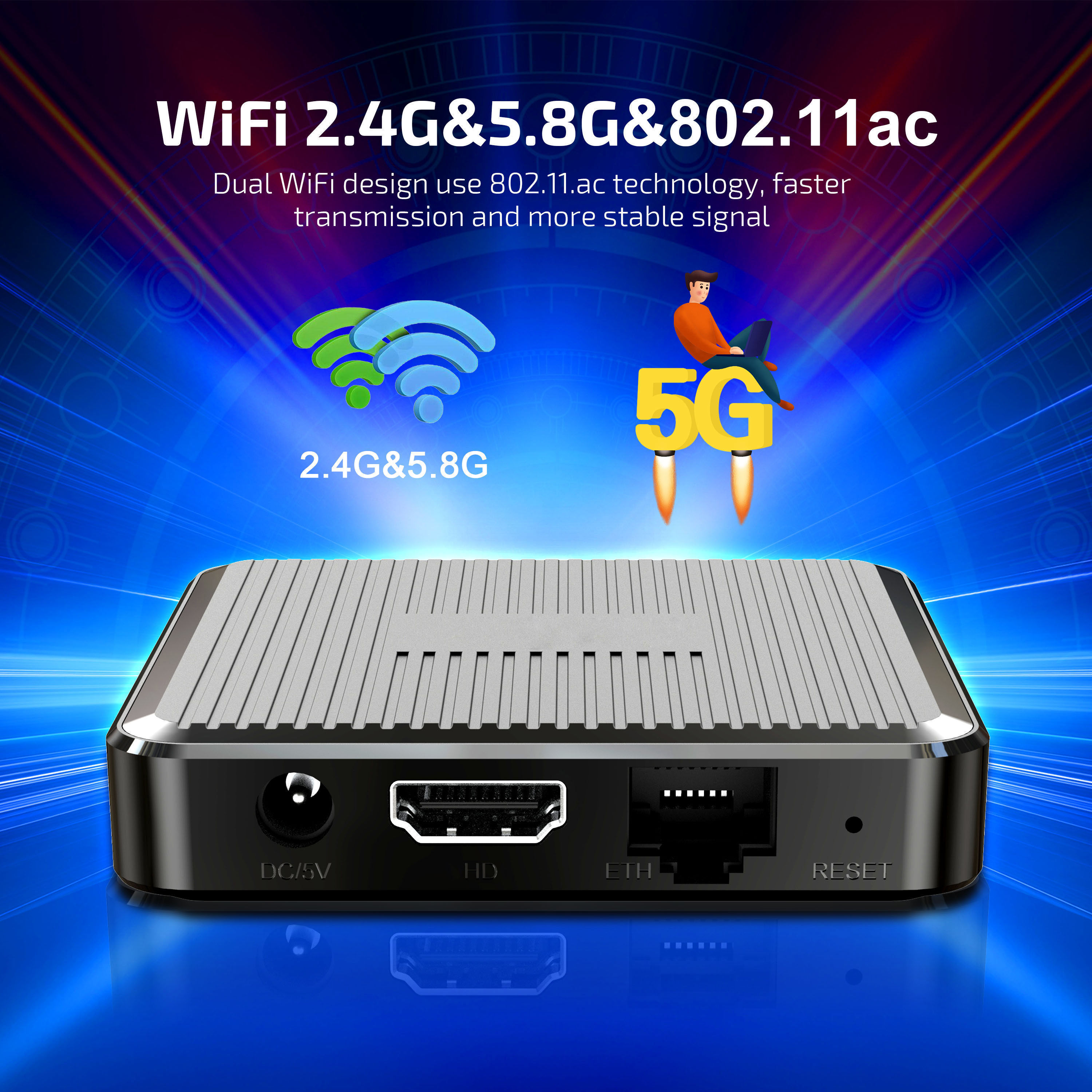 Hi-End Chip Amlogic S905W2 2GB 16GB 4K Internet Smart TV Box Android 11 -  China Digital TV Satellite Receiver, Android Smart TV Box