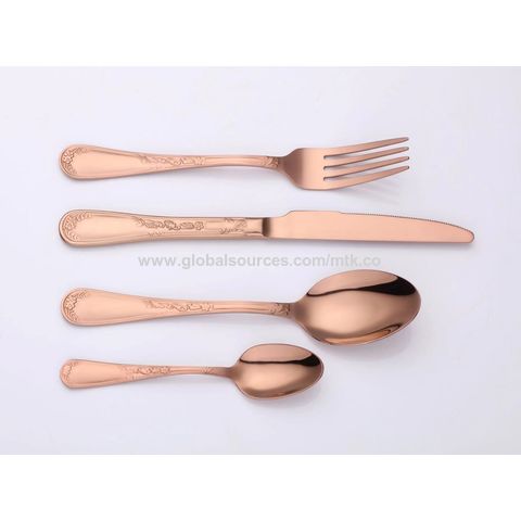 Wholesale 5 Pieces Dessert Steak Knife Fork Spoon Set Luxury