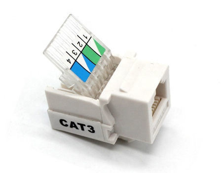 Modular Jacks Cat3 Keystone Jack Module Utp 6p4c Screw Type Telephone ...