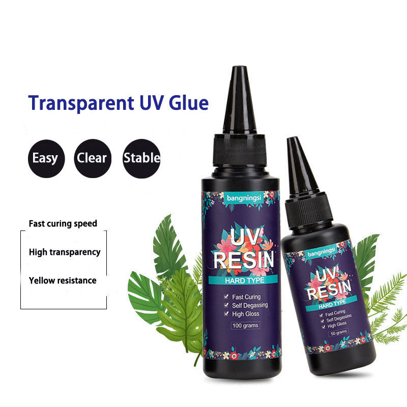 50g/100g/250g Transparent Uv Resin Glue For Diy, High-transparency Uv  Crystal Adhesive