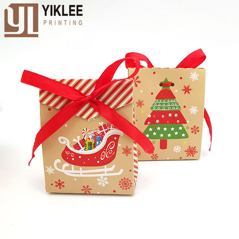 Achetez en gros Sac En Papier Cadeau Boîte à Bonbons Eve Cookies Boîte Cadeau  Nouvel An Fournitures Joyeux Noël Sacs D'emballage Portables Avec Ruban  Xmas Chine et Boîte En Papier à 0.63