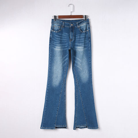 Compre Calça Jeans Casual De Cintura Alta, Calça Jeans De Cintura