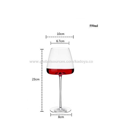 Customized Logo Personalized Bottle Long Stem Wine Glasses Flat Goblet Wine  Glass Clear Set Crystal Red Wine Glass Cup - China Cup and Glass Cup price