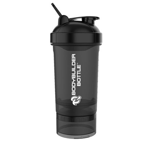 VECH Protein Shaker Bottles with Powder Storage, 500ml Gym Sports Bottle for Protein Mixes Leak Proof Insulated Shaker Cups Without Blending Ball