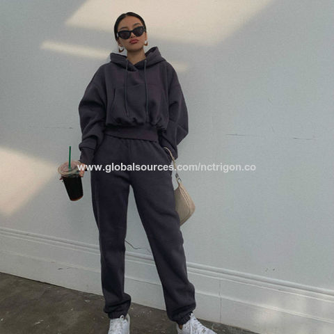 Trendy Nylon Hoodie Jogger Set Tracksuits Two Piece Set Women Sweat Suits  Fall Clothing For Women $5.15 - Wholesale China Knitted 2 Piece Women Two  Piece Set at Factory Prices from Free