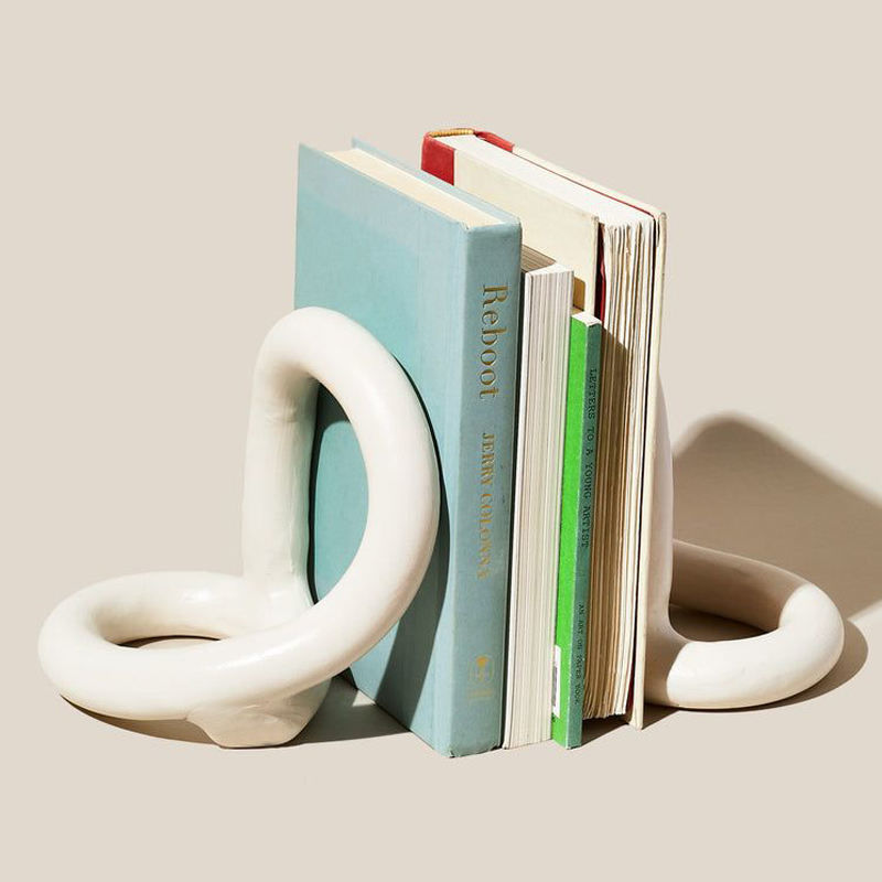 Buy Wholesale China Book End Ceramic Curly Rope Shape Bookend Custom ...