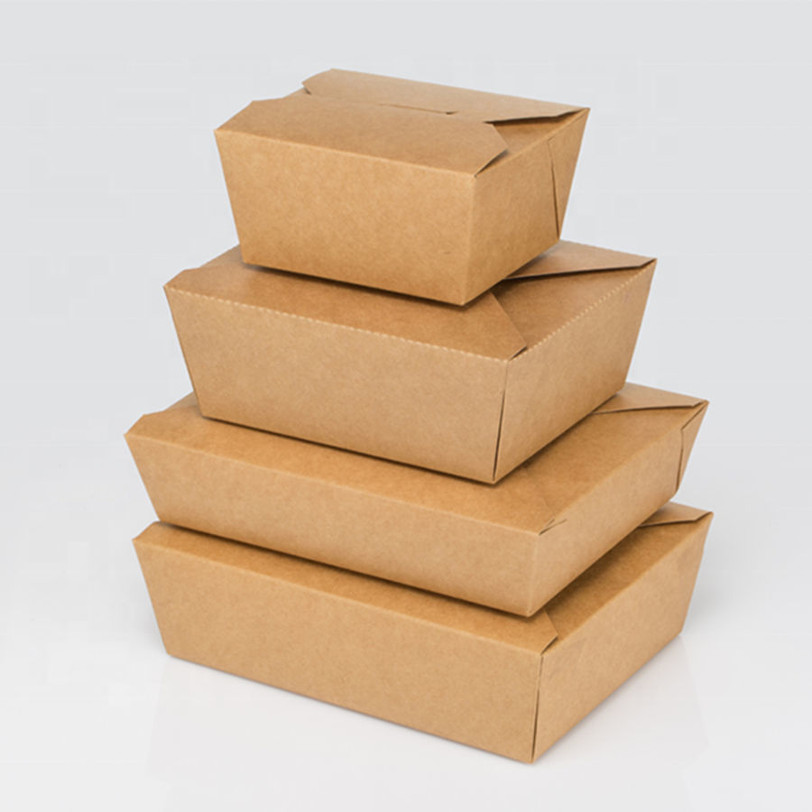 Biodegradable Food Box Disposable Packaging Box Kraft Food Box ...