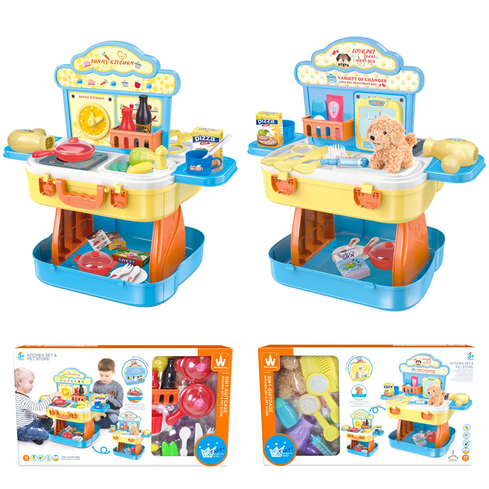 Achetez en gros Jouets à Jouer à La Maison 3 En 1, Kit De Jouets Pour  Animaux De Compagnie Et De Cuisine, Jeux De Jouets De Jeu Prétendent Pour  Enfants