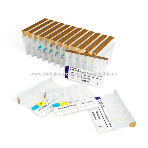 One Time Use Medical Grade Accurate Result Single Use Abo & Rhd Blood  Grouping Test Kit at Low Price - China Blood Grouping Test Kit, Whole Blood