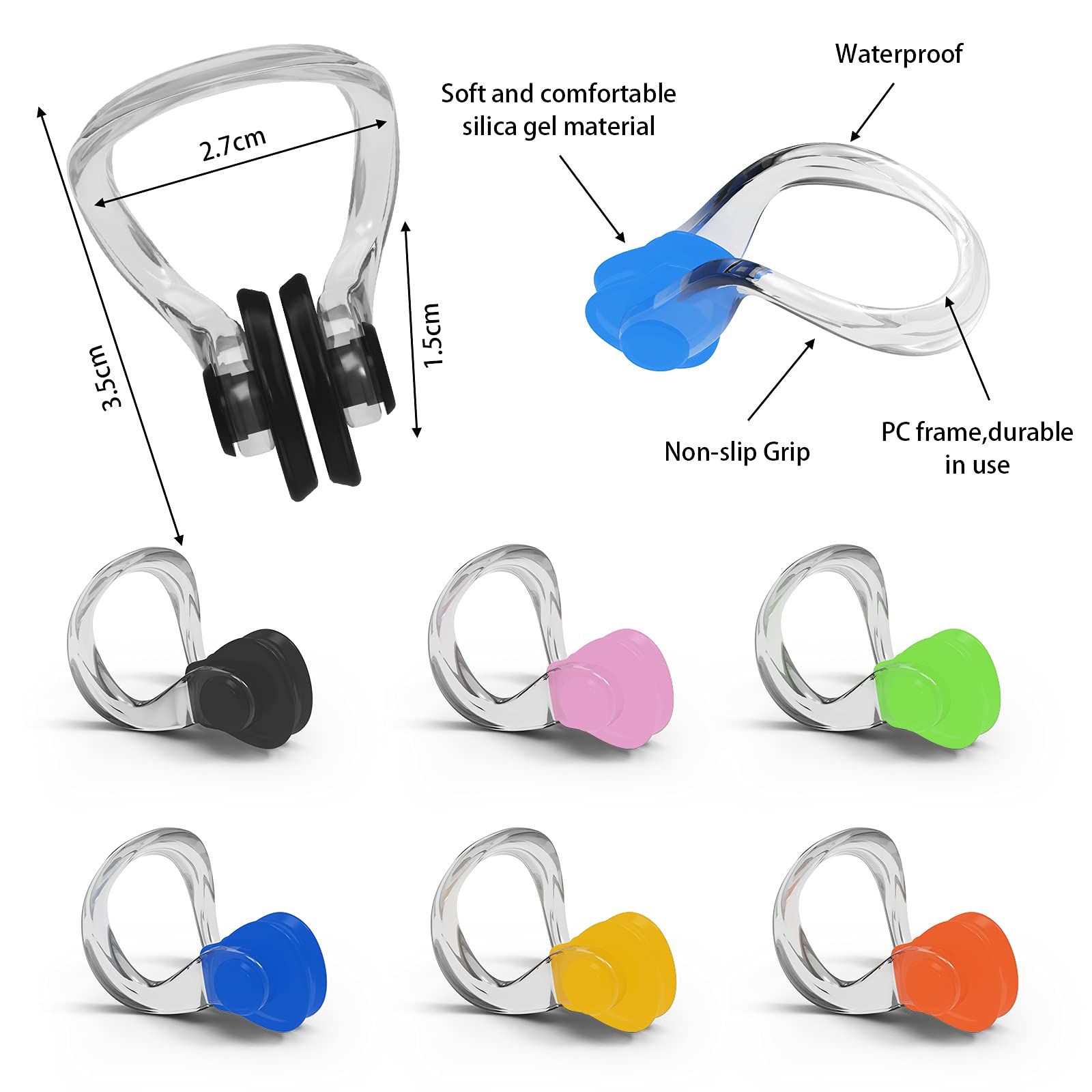 Buy Wholesale China Multi-color Swimming Nose Clip With Waterproof 