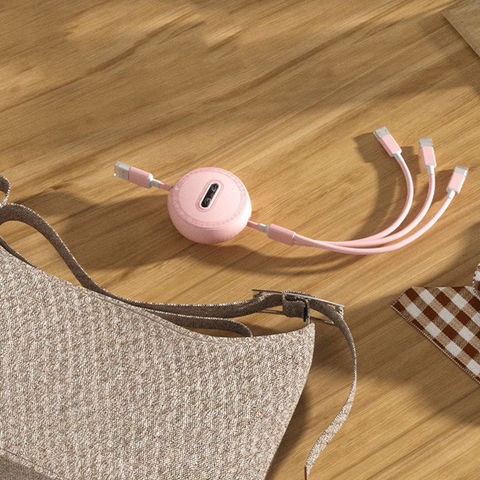 Günstiges 3A Datenkabel, einziehbares USB-Kabel für Mobiltelefone