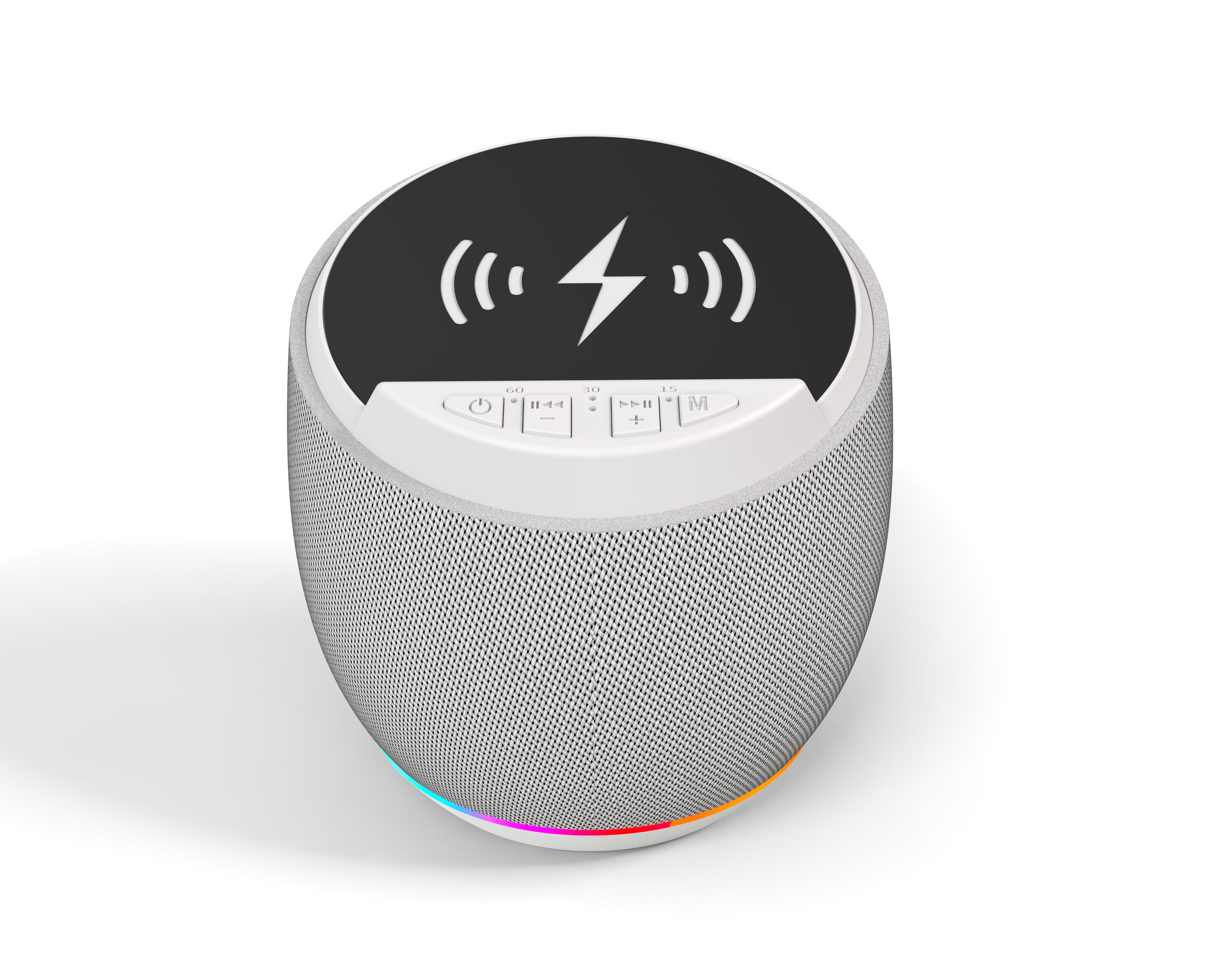 Buy Wholesale China Led Light Fabric Phone Stand Qi Wireless Charger