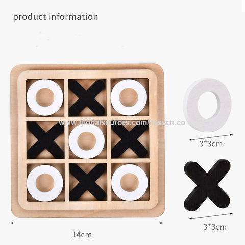 Wooden Educational Toys, Wooden Tic-tac-toe, Wooden Board Game