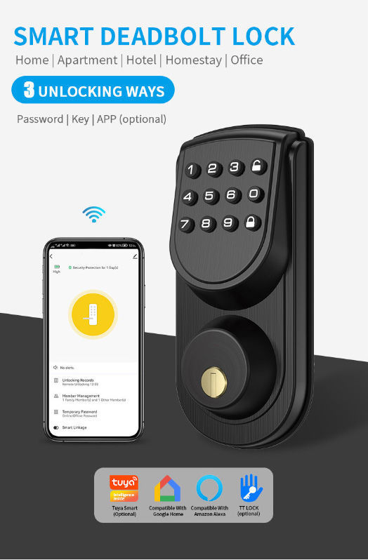 Buy Wholesale China New Released Zinc Door Lock Best Security Smart Lock Door Lock With Keypad