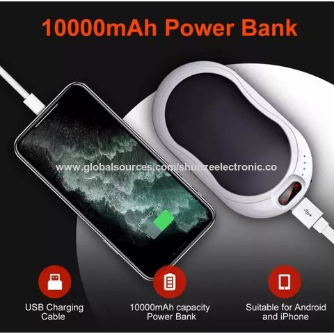 Chauffe-mains électrique Portable USB, 10000Mah, Power Bank, poche