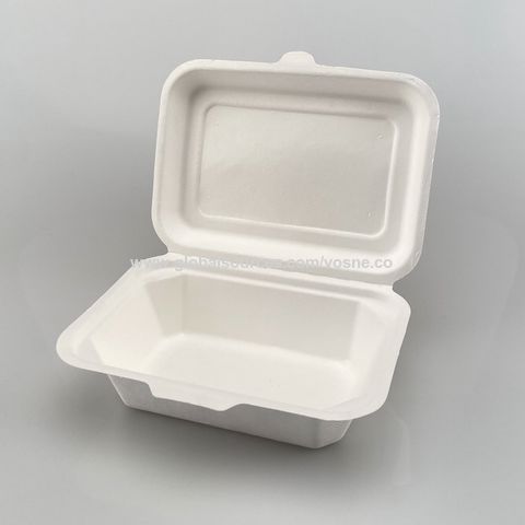 Compostable Clamshell, Take-out/to-Go Food Boxes - Biodegradable Containers,  - Microwave-Safe - Gluten-Free - Eco-Friendly - China Bagasse Degradable  Hamburger Box and 6.5 Inch Box price