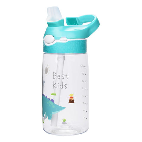 Personalised Water Bottle with Flip Top Straw 800ml Kids School