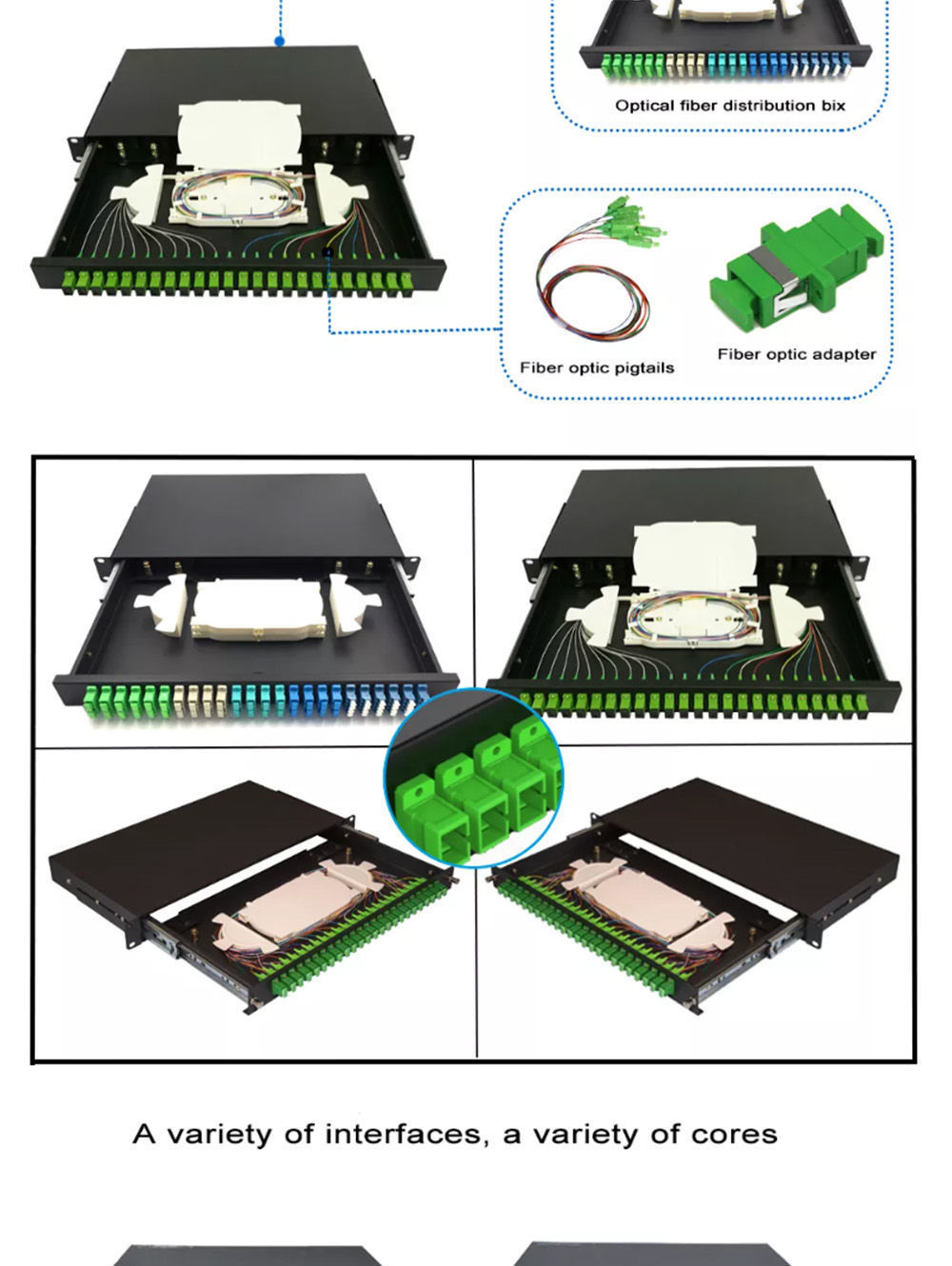 Buy China Wholesale Sc Lc Fc St Rack Mount Splicing Optical Fiber Patch Panel Odf Optic Fiber