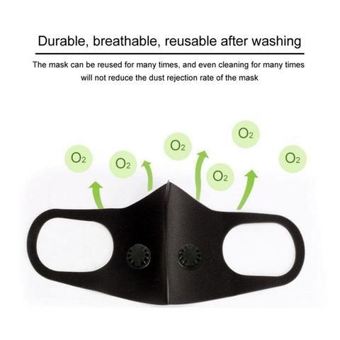 PM 2.5 Staubmaske mit Aktivkohlefilter, Anti-Beschlag, Grippeschutz Mundschutz für Outdoor-Aktivitäten