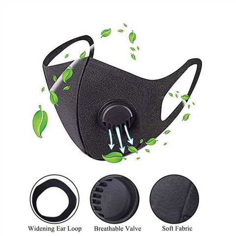 PM 2.5 Staubmaske mit Aktivkohlefilter, Anti-Beschlag, Grippeschutz Mundschutz für Outdoor-Aktivitäten