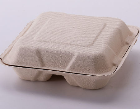 Buy Wholesale China 8 Inch 3 Compartments Microwave Packaging Box  Disposable Food Packaging Bagasse Hot Food Containers & Disposable  Packaging Box at USD 0.1001