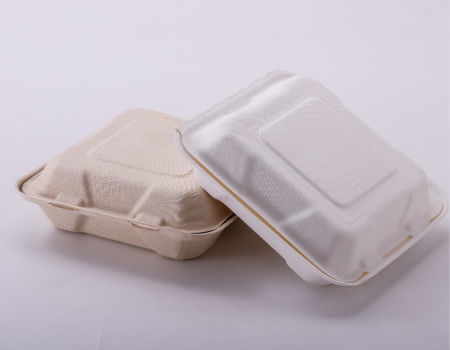 Buy Wholesale China 8 Inch 3 Compartments Microwave Packaging Box  Disposable Food Packaging Bagasse Hot Food Containers & Disposable  Packaging Box at USD 0.1001