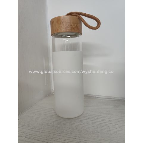 Buy Wholesale China 16 Oz Glass Leak Proof Bamboo Lid Stainless