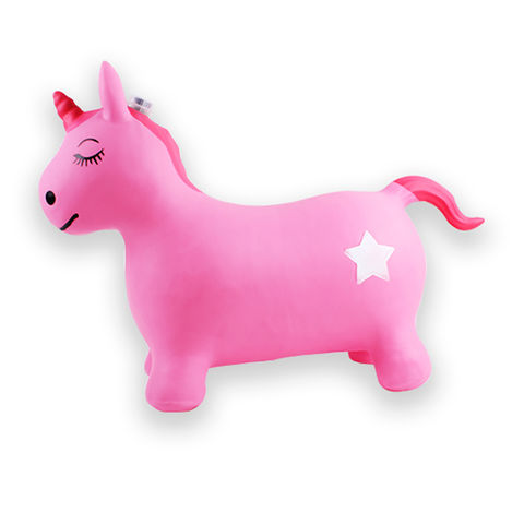 cheval sauteur rose gonflable - Animal sauteur gonflable