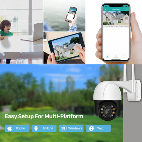 2MP PTZ Wifi IP Camera 1080P Outdoor 4X Digital Zoom AI Human Detect  Wireless Camera H.265 P2P Audio Security CCTV Camera