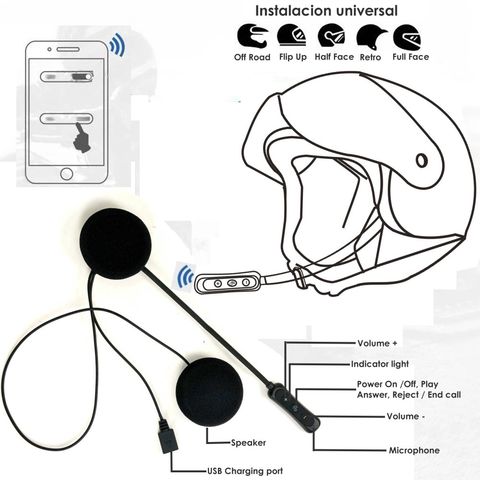 Buy Wholesale China Bluetooth Motorcycle Helmet Headsets For