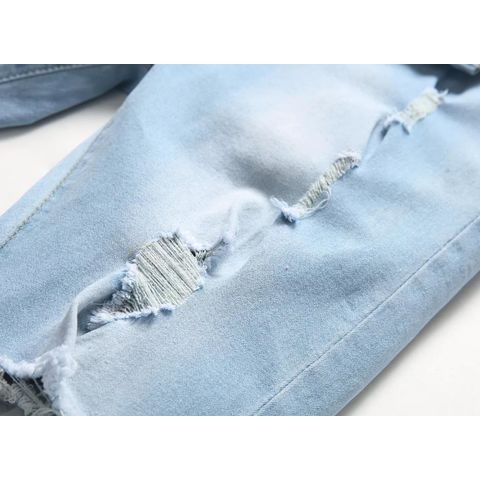 High Quality Custom Ripped Jeans Slim Fit Stacked Jeans For Men's Denim Men Pants  Jeans, Custom Jeans, Skinny Jeans Men, Ripped Jeans Men - Buy China  Wholesale Jeans For Men $9