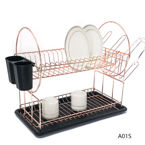 Buy Wholesale China Dish Drying Rack 2-tier Compact Kitchen Dish Rack  Drainboard Set Cutting Board Holder For Kitchen For Glass & 2-tier Dish  Drying Rack For Glass at USD 4.81