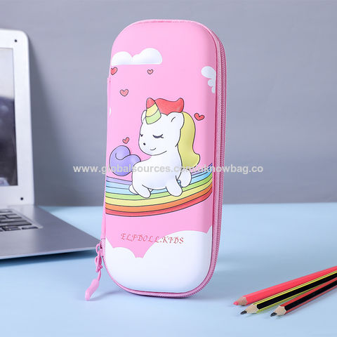 Big Capacity Pencil Case - Unicorn Pencil Case for Girls - Cute Pencil Case  For Girls - Cute Pencil Pouch For Girls - Pencil Case For Kids - Pink