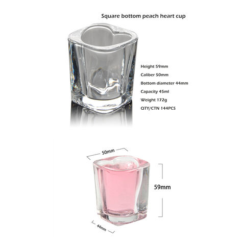 6pcs Drinking Glasses Square Glass Cups Modern Bar Glassware Clear