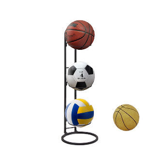 CAULO Support de Stockage de Balle empilable en métal/Organisateur de Fer  en métal de Volley-Ball de Football de Basket-Ball/présentoir de Balle  personnalisé (Black) : : Sports et Loisirs