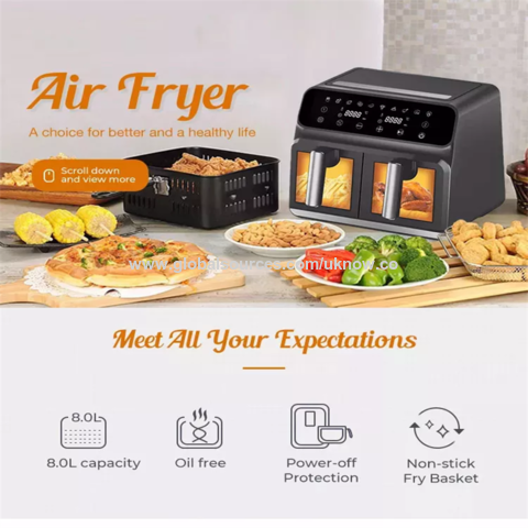 Buy Wholesale China  Top Seller 2023 Double Air Fryer 8l Duel Oven  Digital Dual Silver Crest Frier Smart Air Fryer & Digital Air Fryer at USD  19.89