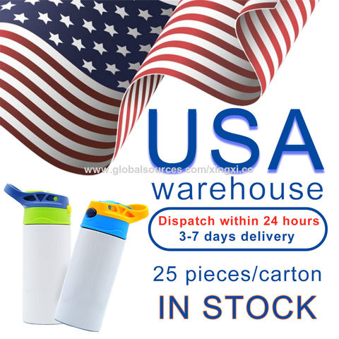 Buy Wholesale China Us Warehouse 12oz 350ml Sublimation Blanks Kids Cup  Stainless Steel Flip Top Straight Water Bottle Kids Sublimation Tumbler &  Sublimation Tumbler at USD 1.25