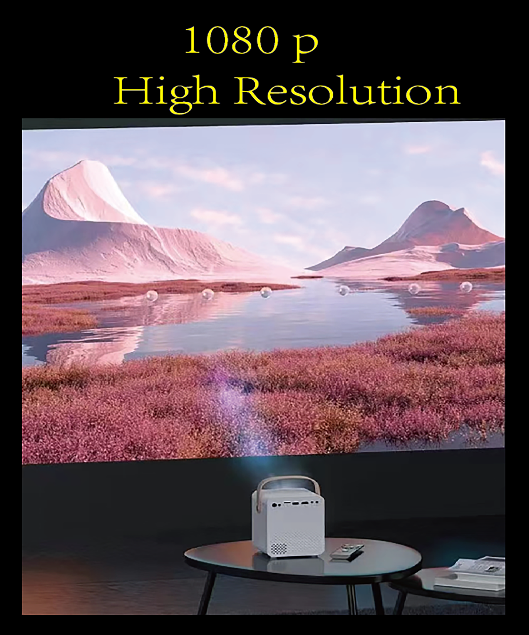 Smart Projectors Portable Mobile Support Home Theater 1080p Clear Game ...