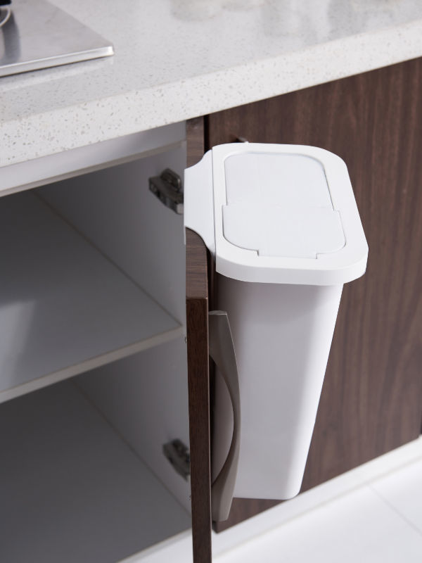 Hanging Trash Can For Kitchen, Bottom With Storage Drawer, Flip-type ...