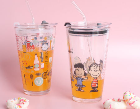 Buy Wholesale China Glass Tumbler Straw Glass Cup With Handle Children's  Milk Cup Water Cup With Lid Coffee Tea Scale & Glass Tumbler at USD 0.84