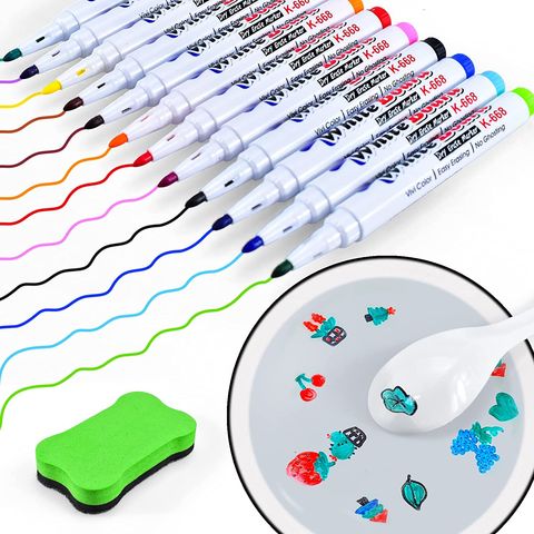 4 Water Floating Pen Ink Pens Dry Erase Whiteboard Marker For Kids Toddlers  Boys Girls Children