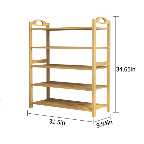 Garden 4 you 3-Tier Tilting Adjustable Freestanding Shoe Rack 6-Pairs 25.2  in Length for Durability and Stability for Entryways, Hallways, Closets