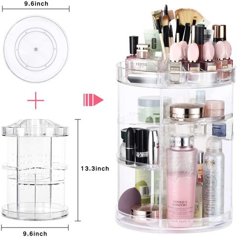 Buy Wholesale China 360 Degree Rotating Makeup Organizer, Perfect Large  Capacity And Adjustable Cosmetic Organizer 3 Levels & 360 Degree Rotating  Makeup Organizer at USD 3.63