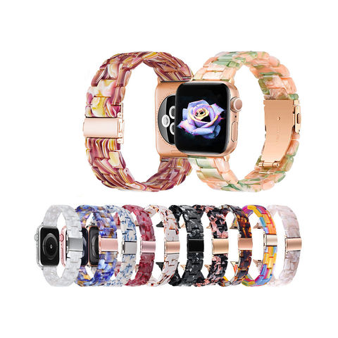 Buy Wholesale China Multicolor Designer Watch Bands Resin Luxury Apple  Watch Band Sport Straps For Iwatch 7 8 Women Smart Watch Band Straps 38mm  42mm & Luxury Apple Watch Band at USD