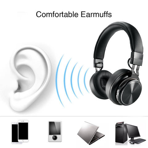 Auriculares inalámbricos Bluetooth, 60 horas de reproducción, auriculares  Bluetooth inalámbricos con micrófono, auriculares plegables ligeros y con