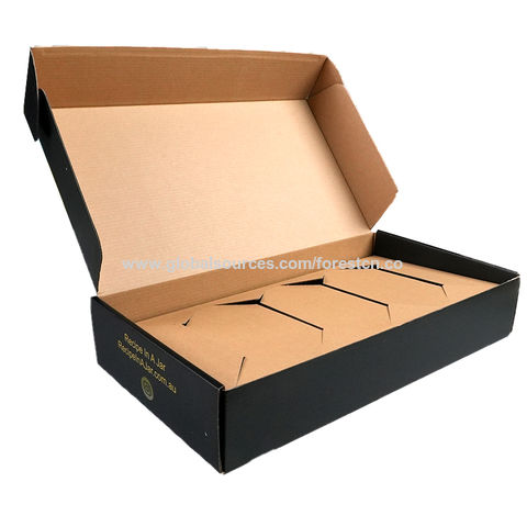 Boîte d'emballage en papier cadeau de rangement pliable en carton plat de  vêtements noirs - Chine Boîte d'expédition pour emballage, boîte  d'expédition